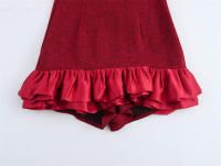 Vestido largo elegante con mangas grandes, tejido elástico fino, moda de primavera con dobladillo elegante para mujer - details 3