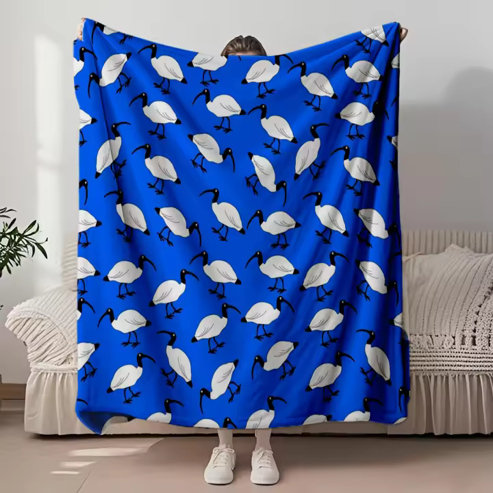 Manta de Franela Cómoda Diseño Abstracto de Pájaros Ecletos Ligera, Resistente al Desvanecimiento - 1