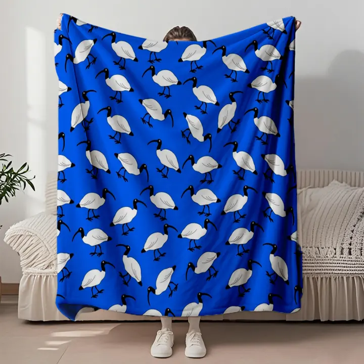 Manta de Franela Cómoda Diseño Abstracto de Pájaros Ecletos Ligera, Resistente al Desvanecimiento - 1