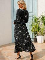 Vestido largo playero de verano para mujer, casual, elegante, de manga larga y corte en A. - details 10