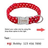 Collar nailon personalizado perro, conjunto correa caminar, placa de identificación para cachorro, ustable, grabado - details 0