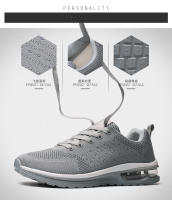 Zapatillas de correr con cámara de aire para hombre y mujer, zapatos informales a la moda, color rojo, para caminar al aire libre y gimnasio - details 4