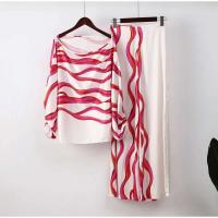 Conjunto de Pijama de Satén Impreso para Mujeres 2 Piezas, Hombro Descubierto, Pantalones Largos, Top de Cama Decoración del Hogar - details 5