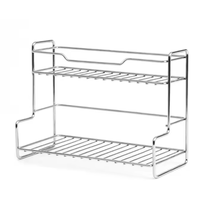 Estante organizador de cocina moderno, estante de almacenamiento para baño de doble capa, ahorro de espacio, soporte de almacenamiento de cocina para el hogar de gran capacidad - 1