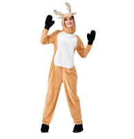 Disfraz de Cosplay de Reno para niños, traje de una pieza con sombrero, adecuado para actuaciones de escenario de Halloween y Navidad - details 2