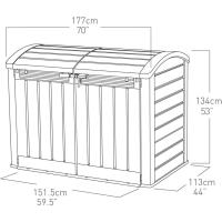 Cobertizo de jardín Exterior, Capacidad 880L, Color Topo/Beige, 132 x 71,5 x 113,5 cm - details 11