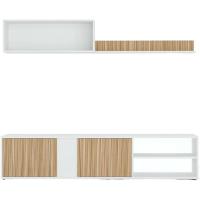 Salón TV Reversible Mueble de Televisión Ecco Acabado Blanco Artik y Natur - details 5