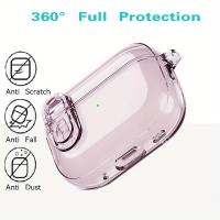 Funda protectora de TPU para Airpods 4, cubierta transparente con mosquetón, a prueba de polvo, golpes y caídas, 2024 - details 2