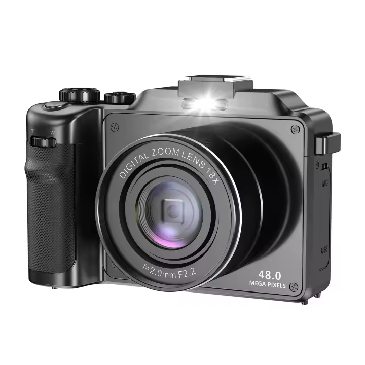 Cámara Digital 4K 48MP para Vlogging en YouTube Enfoque Automático 18X de Zoom - 1