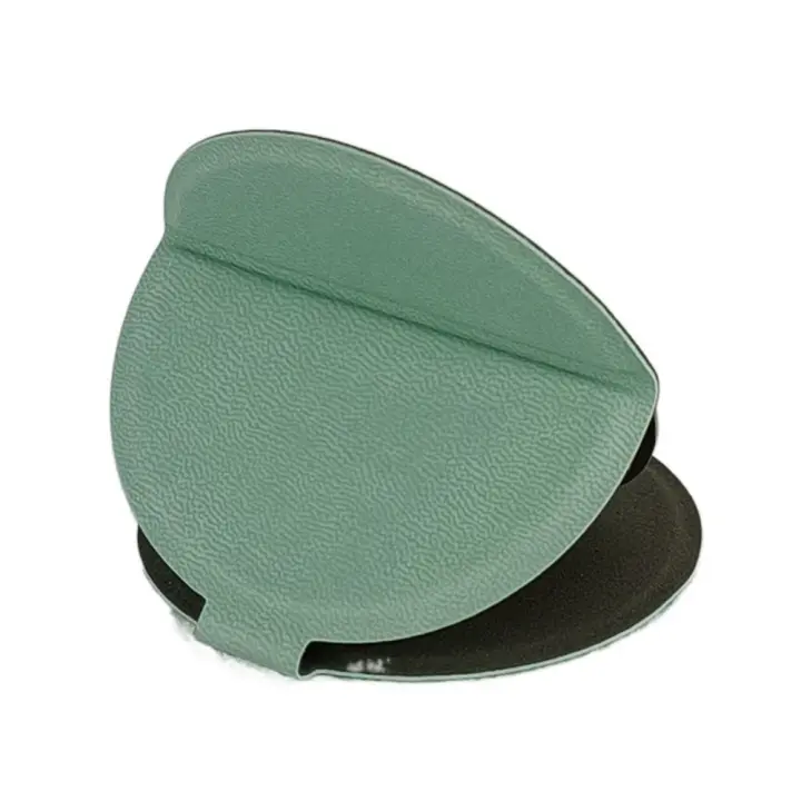 Espejo de escritorio de cuero Pu, espejo de maquillaje plegable Circular delicado de Color sólido, fácil de llevar, peso ligero - 1