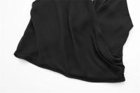 OUWU- top halter de satén a la moda para mujer, top elegante versátil plisado lateral sin espalda para mujer 2025 - details 19
