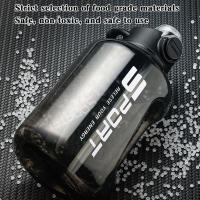 Botella de agua con pajita de 1700ml/2500ml, recipiente deportivo grande a la moda para entrenamiento físico - details 2