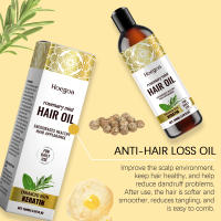 HOEGOA Aceite para el cabello de masaje diario suave, nutritivo e hidratante de menta y romero - details 5