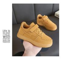 Zapatos de tablero para niños Niños Primavera y otoño 2025 nuevos zapatos blancos impermeables de cuero suela suave ligera. - details 4
