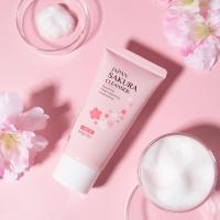 Limpiador Sakura, espuma rica, limpieza profunda, elimina la grasa, mejora la crema de lavado de cara grasa, hidratante suave, elimina el limpiador de espinillas - details 2