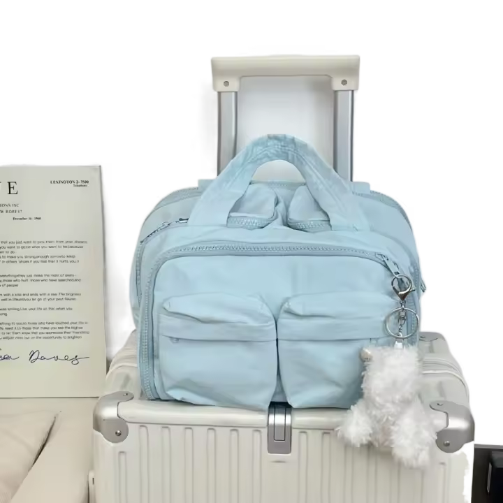 Neceser de viaje con múltiples bolsas, bolsa de maquillaje multifunción impermeable, organizador de artículos de tocador hinchado, bolsa de lavado de viaje, compras - 1