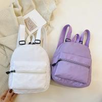 Mini mochila escolar de nailon para niñas, morral pequeño de viaje, impermeable, informal, sólido - details 4