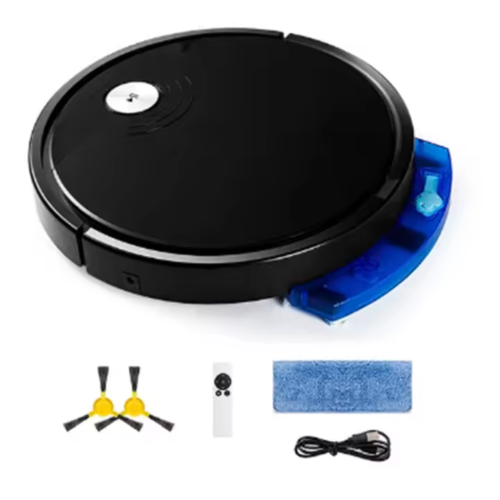 RS800 Robot aspirador inteligente, dispositivo 5 en 1 con Control remoto, supersilencioso, fregado en seco y húmedo, electrodoméstico para suelo, color negro, A - 1