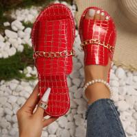 Zapatillas planas De Punta abierta para Mujer, Chanclas De talla grande, Sandalias planas, 2024 - details 2