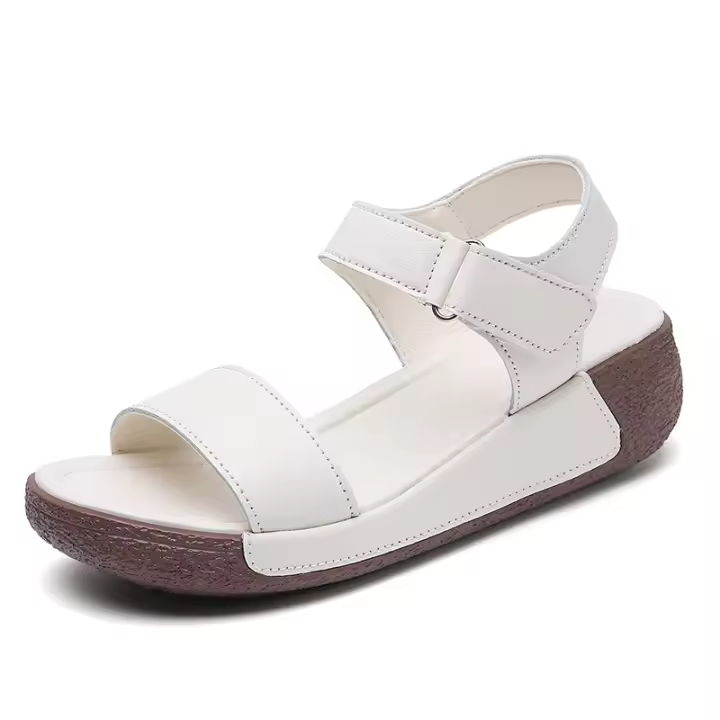Sandalias de cuero de verano para mujer, zapatos de moda para mujer - 1