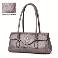 Bolso de Mano de Cocodrilo Grasado Desmontable, Cierre de Tornillo, Multicolor, Elegante y Duradero para Eventos Casuales y Formales - details 12