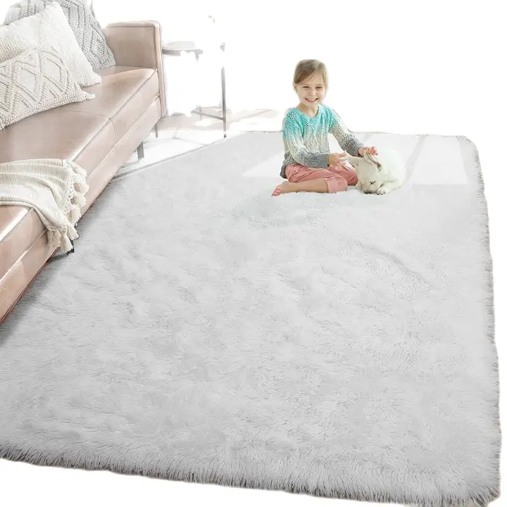 Alfombra suave y esponjosa para dormitorio, decoración de sala de estar, habitación de Niños de felpa, alfombra antideslizante para niñas y niños - 1