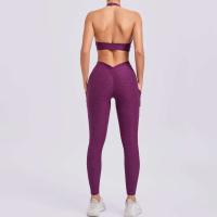 Leggings de dos piezas con espalda en V, gimnasio Tre, conjunto de entrenamiento para correr, ropa deportiva para mujer, traje de yoga - details 4