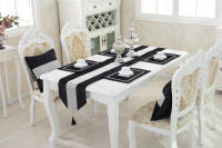 Corredor de Mesa de Terciopelo Plateado Moderno ANUMEI Cubierta de Mesa Gris Negro Decorativo Material Poliéster Hecho en China - details 20