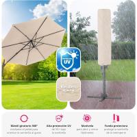 Parasol Ajustable para Protección UV Ventilación Superior Ideal para Jardín, Terraza Exterior, Patio - details 4