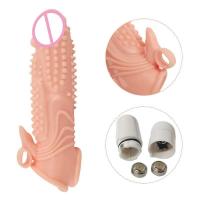 Empaque privado SEXY Extensor Realista Anillo Vibrador Funda para Pene Aumento Retraso de Eyaculación Condón Reutilizable Juguetes Sexuales para Hombres - details 11