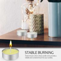 Tazas de luces de té de aluminio de 150 piezas, latas de luz de té de Metal con mechas de vela de 150 piezas, vela vacía para amantes de las velas - details 4