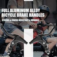 Palancas de freno de bicicleta de aleación de aluminio, mango de freno para bicicleta de montaña, bicicleta de carretera, bicicleta plegable, MTB, 2,2 cm de diámetro, negro - details 3