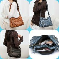 Bolso bandolera para mujer estilo vintage - Diseño retro, patrón sólido, cuero sintético, cierre de cremallera, forro de poliéster - details 0