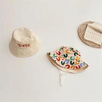 Bebé cubo de dos caras, sombrero de pescador bordado con letras, primavera y verano, para s - details 2