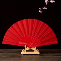 1 ventilador plegable de plástico de estilo clásico, ventilador de papel portátil de 17,78 cm para actuación de danza de Kung Fu, accesorio para sesión de fotos, ventilador plano plegable artesanal - details 0