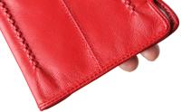 Guantes de piel de oveja para mujer, manoplas cortas de terciopelo fino para pantalla táctil, de cuero, de buena calidad, para invierno, 2226 - details 79