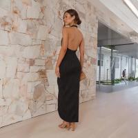 Vestido Largo de Alta Gama para Mujer 2025 Estilo Europeo Americano Cuello Halter - details 20
