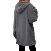 Chaqueta con cremallera y capucha de manga larga para mujer, nueva, holgada, de felpa, de invierno - details 9