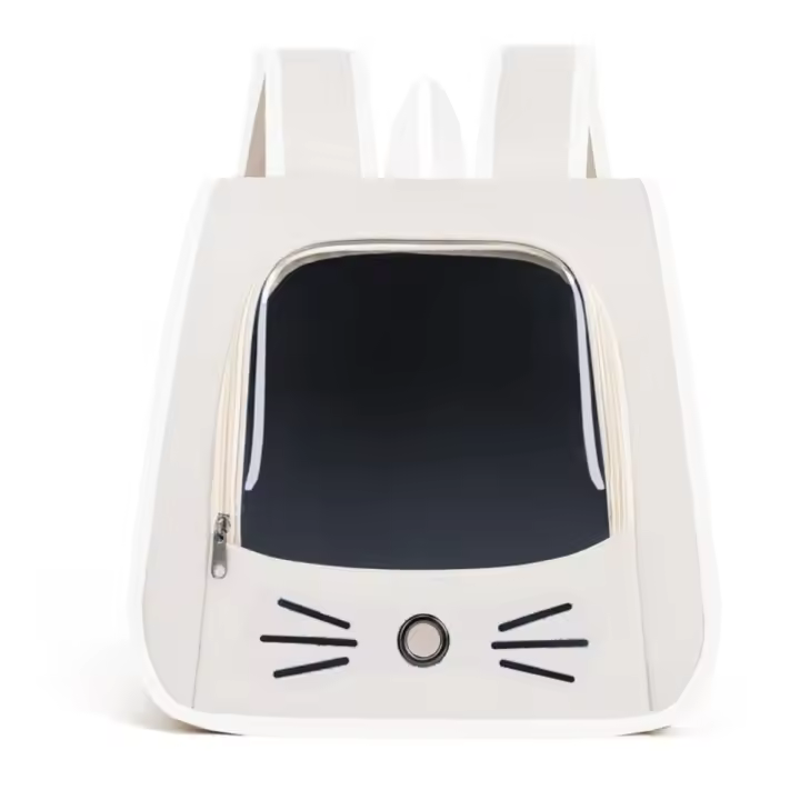 Bolsa transportadora para gatos de gran capacidad, mochila transparente y transpirable para gatos, mochila plegable a prueba de viento para perros pequeños - 1