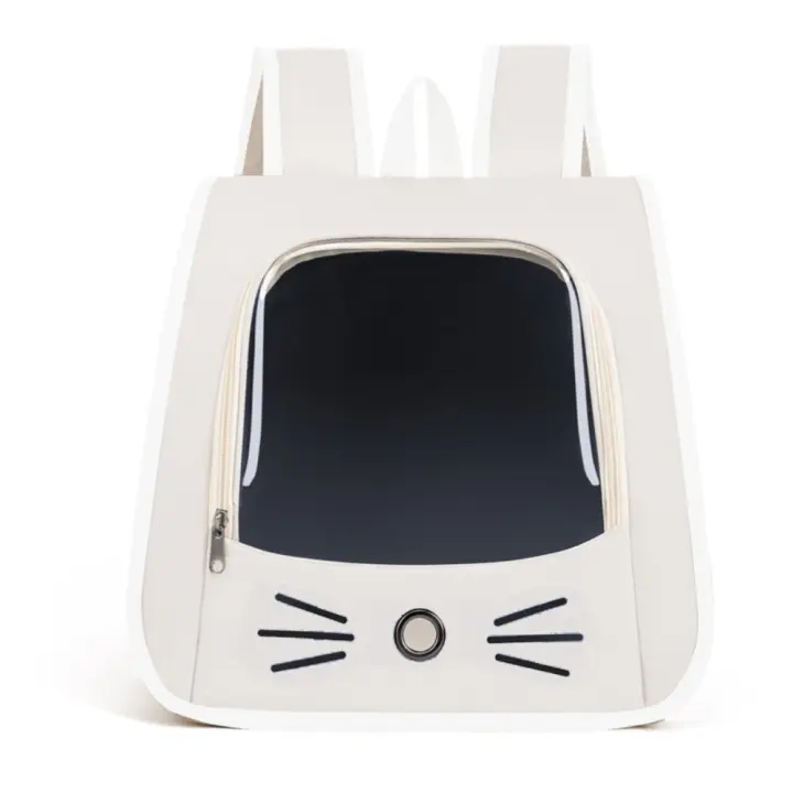 Bolsa transportadora para gatos de gran capacidad, mochila transparente y transpirable para gatos, mochila plegable a prueba de viento para perros pequeños - 1
