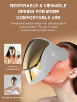 Mascarilla Facial LED de terapia de luz NIR, máscara de fotones Respirable, 3 colores, rojo, azul, 807, lámpara antienvejecimiento, acné, arrugas, reducción de cara completa, cuello - details 10
