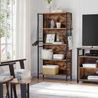 4 Niveles, Estantería Decorativa, para Libros, CD, Carpetas, Ganchos en S, para Salón - details 1