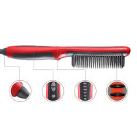 NEW Hair Straightener Men Beard Comb Ceramic Hair Comb Straighteners Brush for Men - details 5