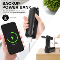 Miniventilador de Mano Portátil, Recargable por USB con Silencioso, Banco de Energía - details 5