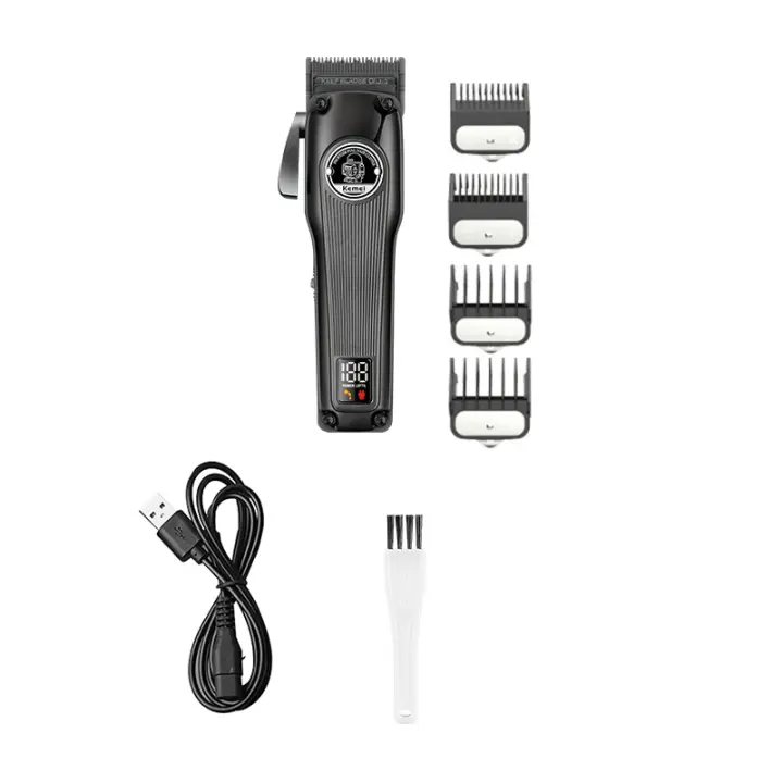 Kemei-cortadora de pelo profesional para peluquero máquina de corte de pelo eléctrica sin escobillas con Motor DLC cuchilla que se desvanece - 1