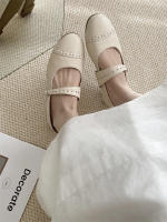 Nuevo nicho retro, cabeza redonda japonesa, zapatos individuales de suela plana, hebilla de una palabra grabada, zapatos individuales Mary Jane - details 29