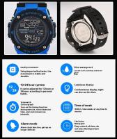 SHUNWAY Reloj deportivo luminoso electrónico multifuncional para exteriores, reloj moderno impermeable para estudiantes - details 4