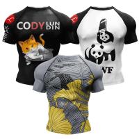 MMA Rashguard brasileño Jiu-jitsu alta elasticidad 3D impreso de talla grande para hombre Camiseta deportes de combate de secado rápido transpirable - details 5