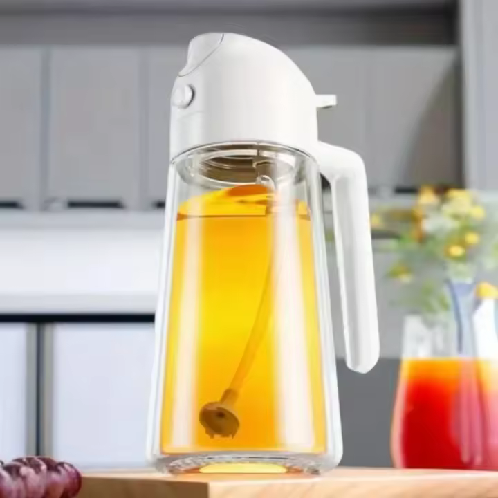 Botella de recarga de spray 2 en 1, herramienta de cocina integrada con boquilla, 470 ml - 1