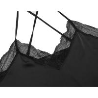Conjunto de ropa de casa de verano para mujer, camisola de seda de imitación satinada, Top con ribete de encaje, pantalones cortos, pijamas - details 13